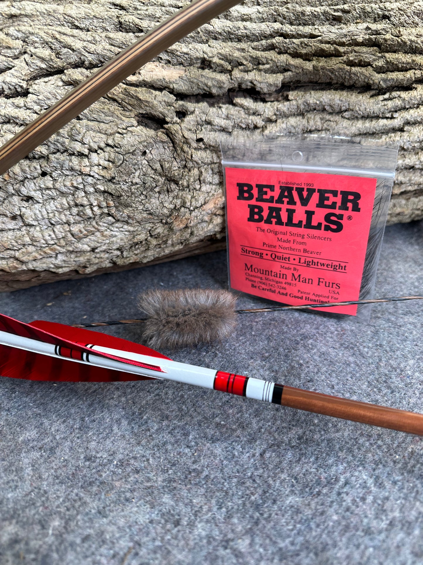 Beaver Fur Bow String Silencers