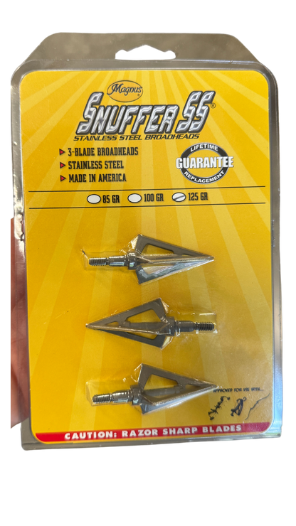 Magnus Snuffer SS Broadheads 3 Blade - 125 Grain - 3 Pack