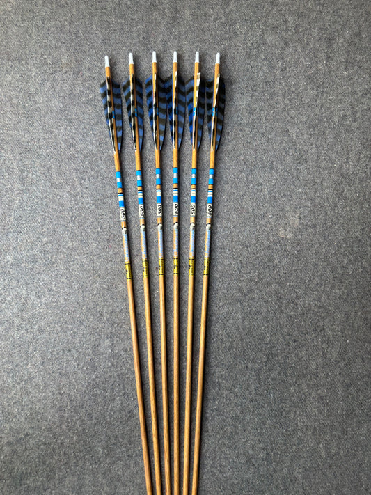 Custom Gold Tip XT Traditional 500 Arrows (6)