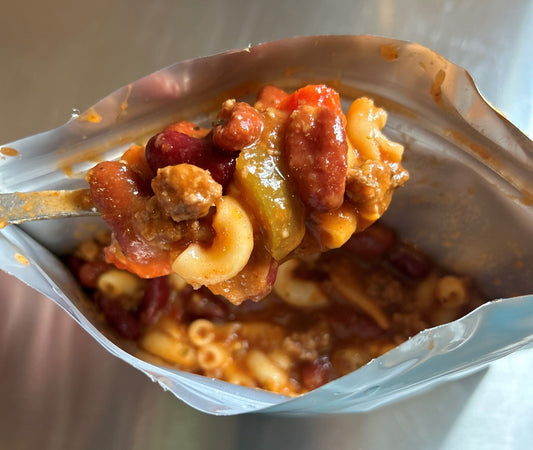Freeze Dried Beef Chili Mac with Cheese - On Point Adventure Foods
