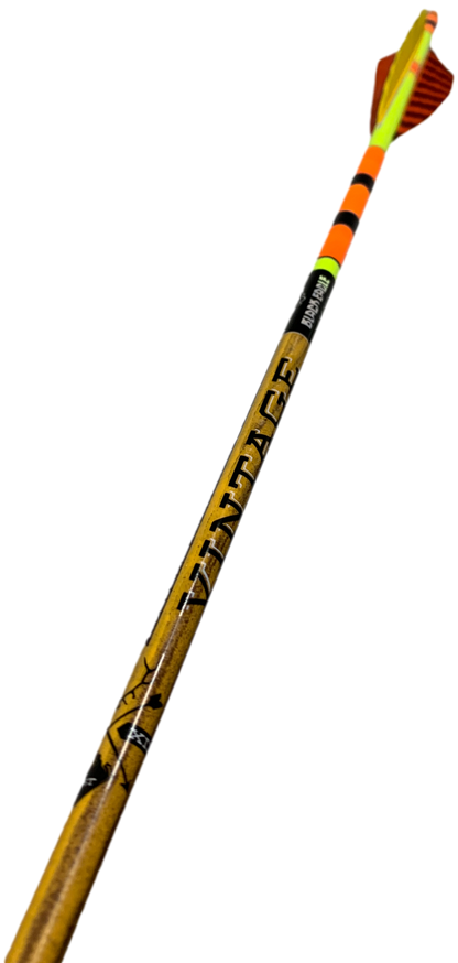 Black Eagle Vintage Carbon Arrows -  Orange/Yellow - 6-pack